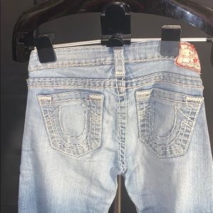 Woman’s True Religion blue jeans